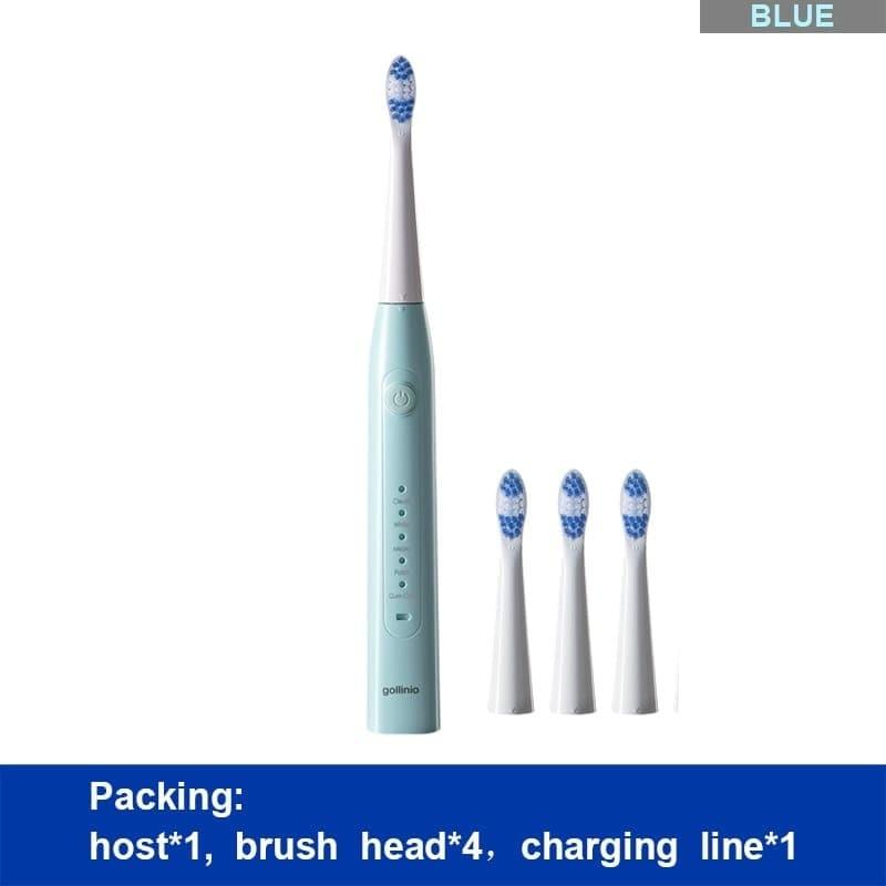 Electric Toothbrush Usb Fast Charging Adult Replacement Head Whitening - Ammpoure Wellbeing