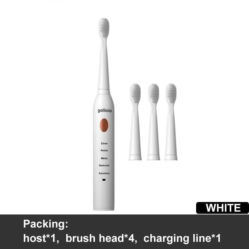 Electric Toothbrush Usb Fast Charging Adult Replacement Head Whitening - Ammpoure Wellbeing