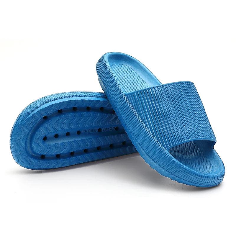 Fashion Women Summer Soft Slippers Thick Platform Bathroom Home Men Indoor Non - slip Anti - slip Female - Ammpoure Wellbeing