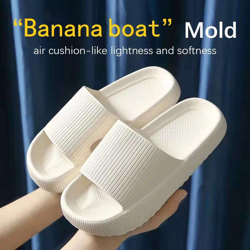 Fashion Women Summer Soft Slippers Thick Platform Bathroom Home Men Indoor Non - slip Anti - slip Female - Ammpoure Wellbeing