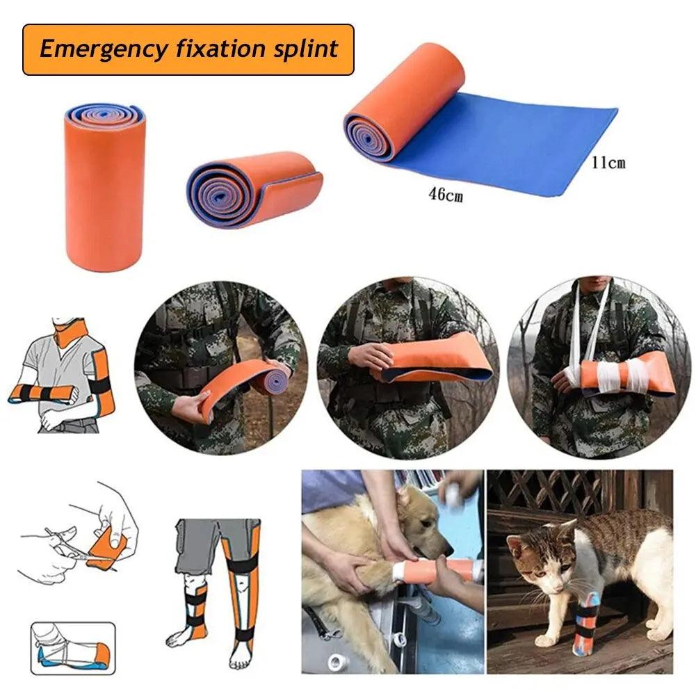 First Aid Universal Aluminum Splint Roll Medical Survival Polymer For Fixture Bone Emergency Kit Outdoor Travel - Ammpoure Wellbeing