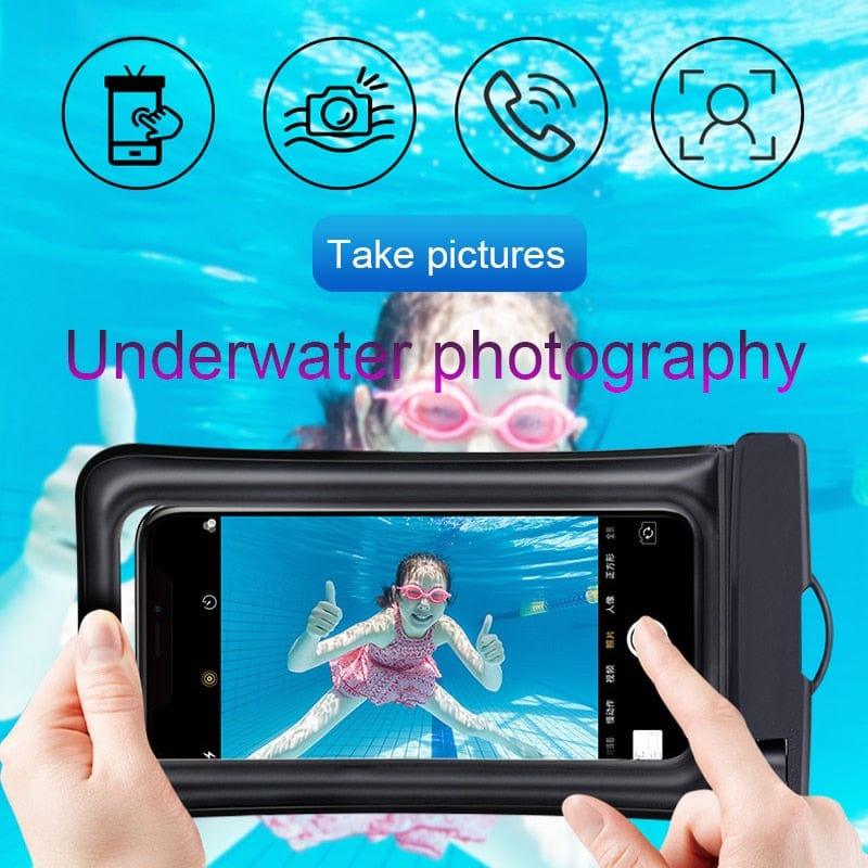 Floating Airbag Waterproof Swim Bag Phone Case For iPhone 11 12 13 14 Pro Max Samsung S23 S22 Xiaomi 13 Huawei P30 20 Lite Cover - Ammpoure Wellbeing