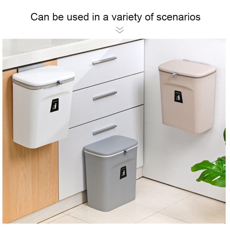 Folding Trash Can For Kitchen And Car Wall Mounted Waste Bin Kitchen Cabinet Door Hanging Trash Bin - Ammpoure Wellbeing