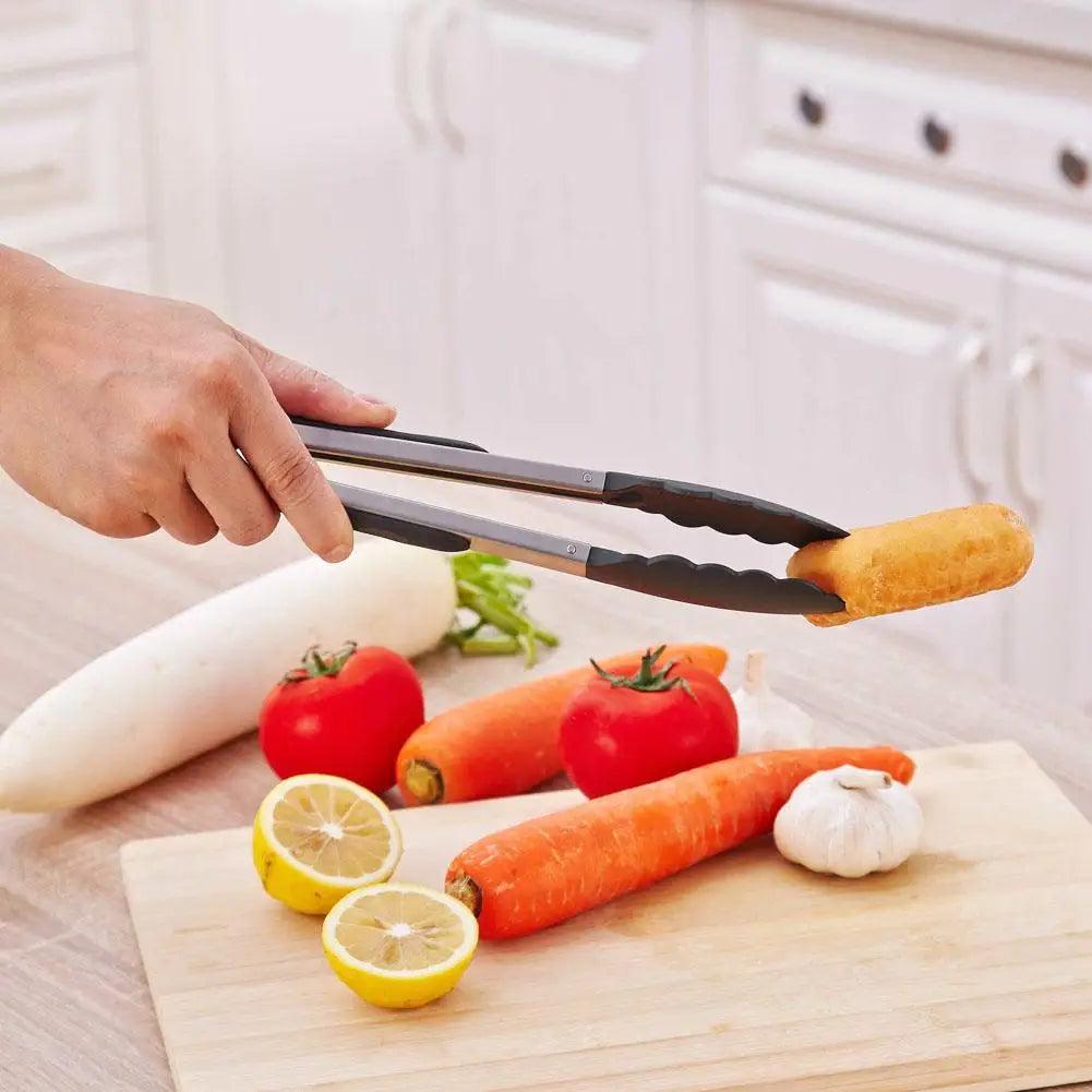 Food Grade Silicone BBQ Grilling Tong Kitchen Salad Bread Serving Non - Stick Tool Easy Cleaning Kitchen Accessories - Ammpoure Wellbeing