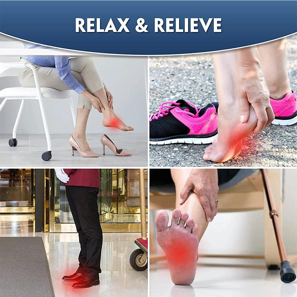 Foot Massager Roller Feet Acupressure Point Massage Plantar Fascitis Pain Relief Relax Roller Trigger Point Reflexology Tool - Ammpoure Wellbeing