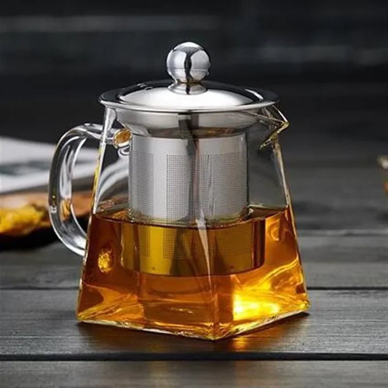 Glass Teapot with Infuser Tea Set Kettle Maker Infusers Jug Teaware Kitchen Dining Bar Home Tea Kit Glass Teapot Samovar - Ammpoure Wellbeing