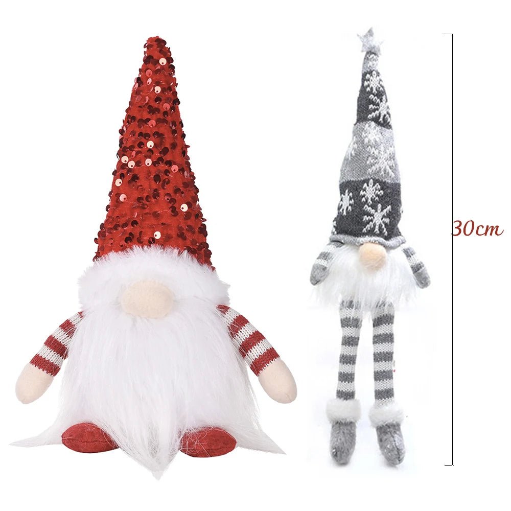 Glowing Gnome Christmas Decorations Faceless Plush Dolls elf Home Ornaments Navidad New Year Gift - Ammpoure Wellbeing