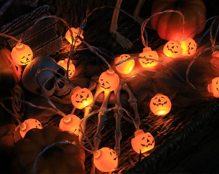 Halloween Decoration Led Light String Pumpkin Skull Head Eyeball Shaped Lamp String Trick Or Treat Lantern Horror Halloween Day - Ammpoure Wellbeing