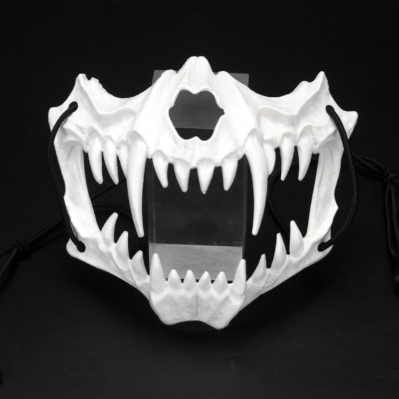 Halloween Skull Party Mask Anime Dragon God Skeleton Half Face Masks Bone Skull Animals Mask Cosplay Dance Prom Costume Props - Ammpoure Wellbeing