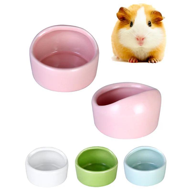 Hamster Bowl Food Dish Ceramic Small Animal Bowl Prevent Knocking Over For Food Splashing Gerbil Chinchilla Rat Ferret Hedgehog - Ammpoure Wellbeing