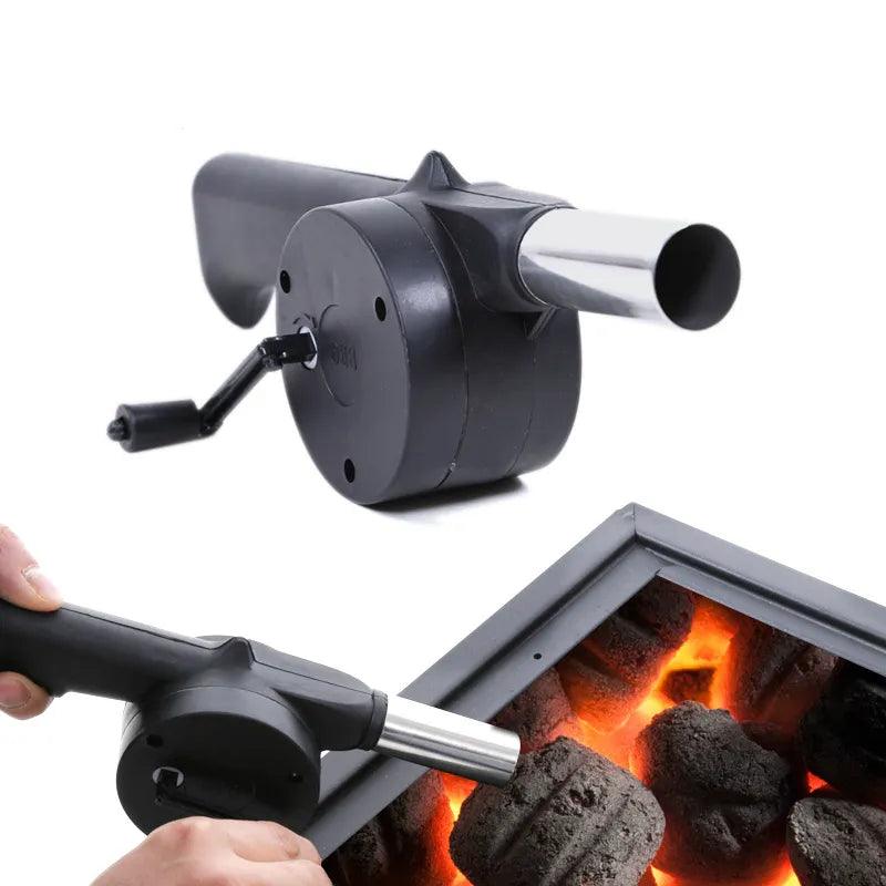 Hand BBQ Fan Outdoor BBQ Fan Air Blower For Barbecue Picnic Manual Grill BBQ Fan Fire Bellows BBQ Tools KC0266 - Ammpoure Wellbeing