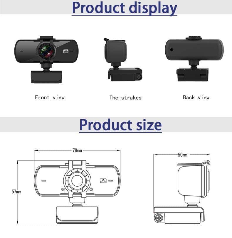 HD 1080P Webcam Mini Computer PC WebCamera With USB Plug Rotatable Cameras For Live Broadcast Video Calling Conference Work - Ammpoure Wellbeing