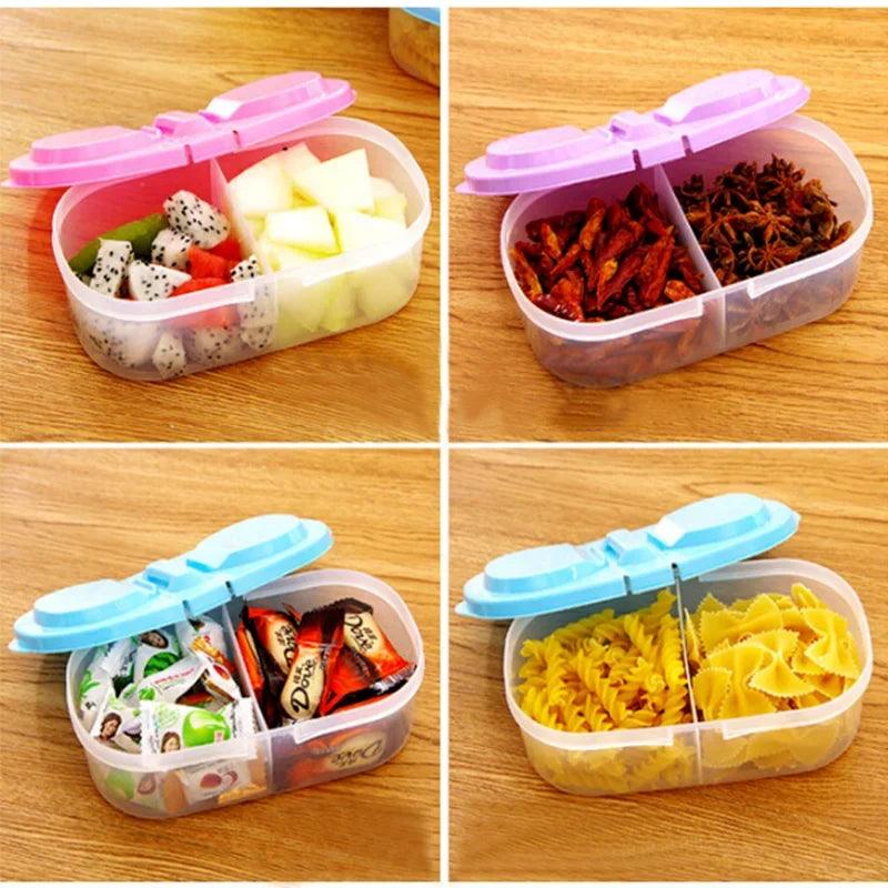 Healthy Plastic Food Container Portable Lunch Box Capacity Camping Picnic Food Fruit Container Storage Box for kids Dinnerware - Ammpoure Wellbeing