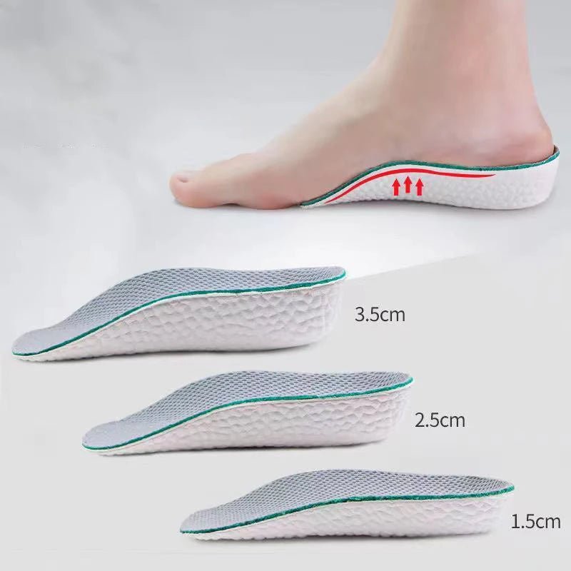 Height Increase Insoles Men Women Shoes Flat Feet Arch Support Orthopedic Insoles Sneakers Heel Lift Memory Foam Soft Shoe Pads - Ammpoure Wellbeing