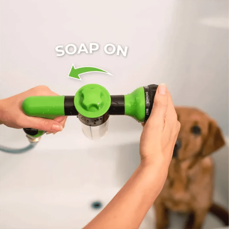 High - pressure Sprayer Nozzle Hose dog shower Gun 3 Mode Adjustable Pet Wash Cleaning bath Water Foam Soap Sprayer dog clean tool - Ammpoure Wellbeing