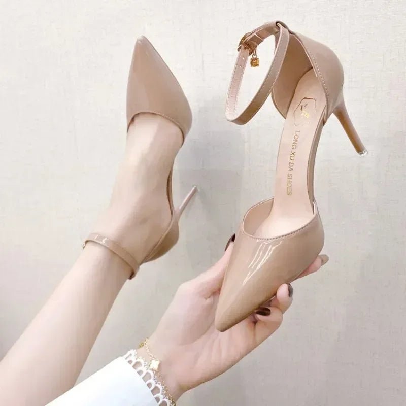 High Quality Nude Women's High Heels New Style Classic Buckle Women's High Heels Fashion Pointed Toe Elegant Formal Shoes - Ammpoure Wellbeing