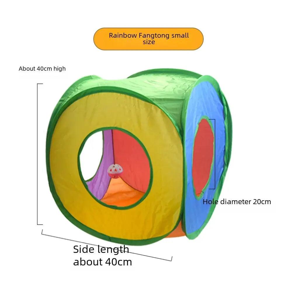 Interactive Pet Toy Rainbow Cat Tunnel Playground Cats Dogs Running Track Rolling Dragon Tunnel Pet Supplies - Ammpoure Wellbeing