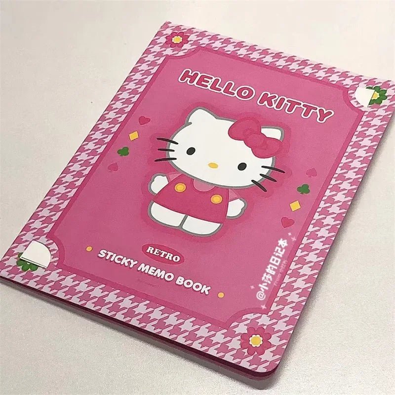 Kawaii Cartoon Hello Kitty Paste Sticky Note Mymelody Cinnamoroll Cute Kuromi Notebook Student School Office Stationery - Ammpoure Wellbeing