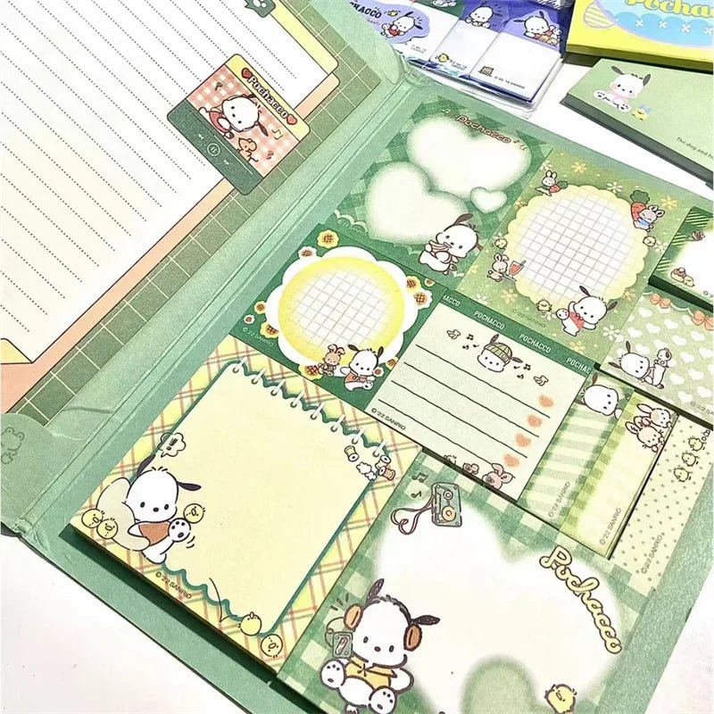 Kawaii Cartoon Hello Kitty Paste Sticky Note Mymelody Cinnamoroll Cute Kuromi Notebook Student School Office Stationery - Ammpoure Wellbeing