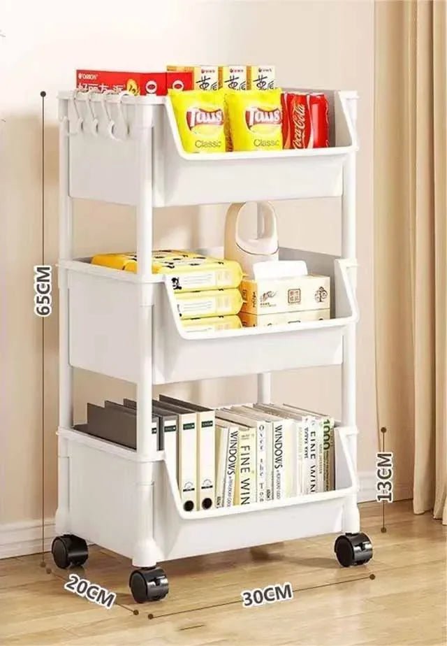 Kitchen Storage Rack Trolley Bookshelf Kitchen Corner Narrow Slit Storage Cabinet Bathroom Living Room Home Organizer - Ammpoure Wellbeing