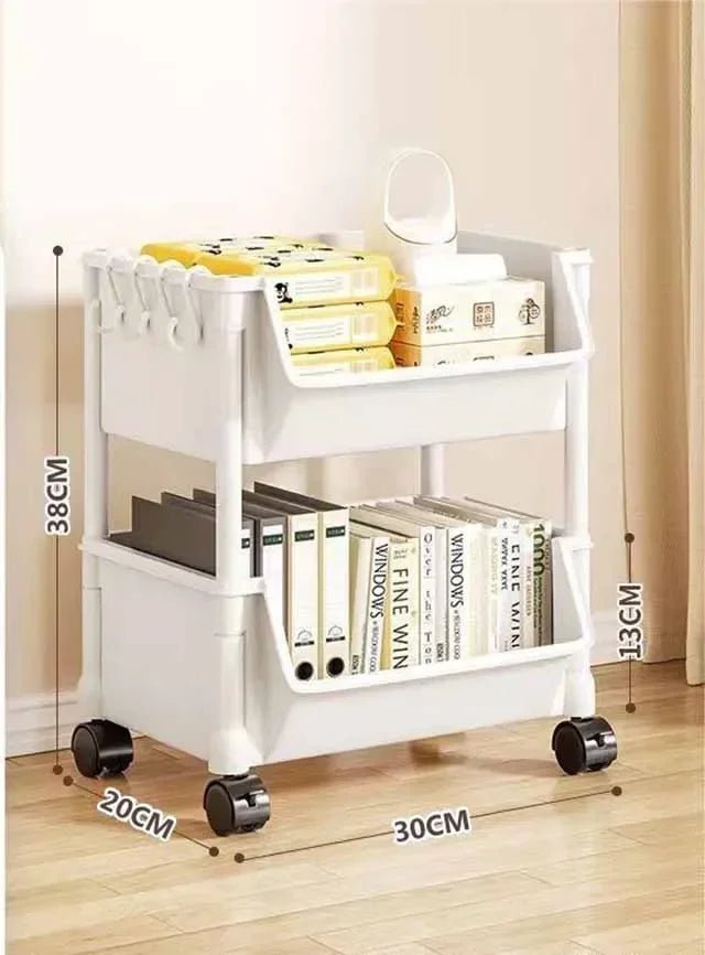 Kitchen Storage Rack Trolley Bookshelf Kitchen Corner Narrow Slit Storage Cabinet Bathroom Living Room Home Organizer - Ammpoure Wellbeing