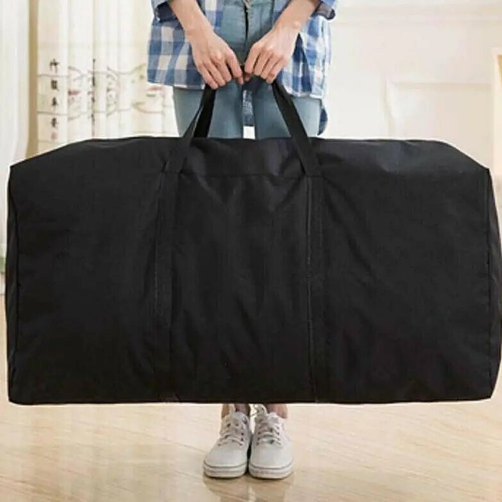 Large Capacity Folding Duffle Bag Travel Clothes Storage Bags Zipper Oxford Weekend Bag Thin Portable Moving Luggage Hand Bag - Ammpoure Wellbeing