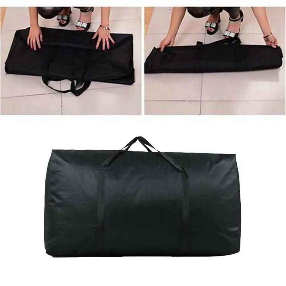 Large Capacity Folding Duffle Bag Travel Clothes Storage Bags Zipper Oxford Weekend Bag Thin Portable Moving Luggage Hand Bag - Ammpoure Wellbeing