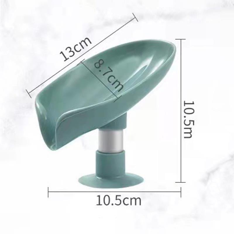 Leaf Shape Soap Box Drain Soap Holder Box Bathroom Shower Soap Holder sponge Storage Plate Tray Bathroom Supplies Bathroom Gadge - Ammpoure Wellbeing