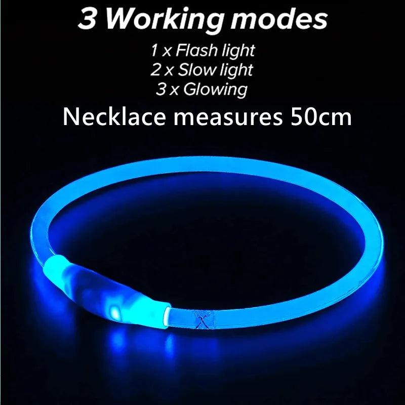 Led Dog Collar Luminous Usb Cat Dog Collar 3 Modes Led Light Glowing Loss Prevention LED Collar For Dogs Pet Dog Accessories - Ammpoure Wellbeing