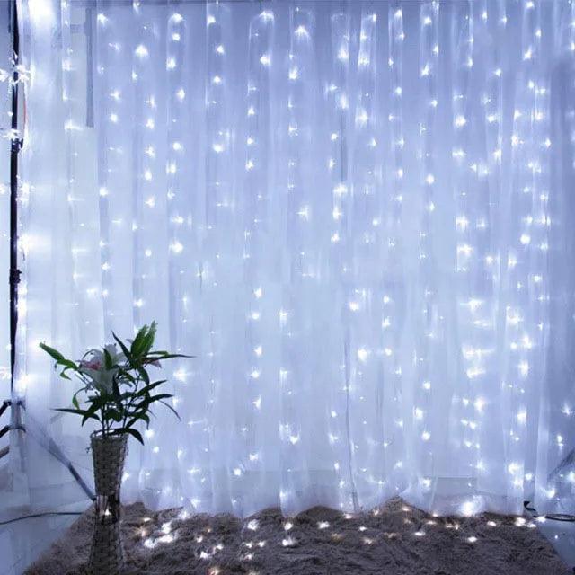 Lights Curtain Garland Merry Christmas Decorations For Home Christmas Ornaments Xmas Gifts Navidad 2024 New Year Decor - Ammpoure Wellbeing