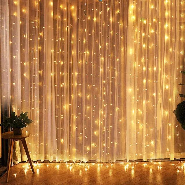 Lights Curtain Garland Merry Christmas Decorations For Home Christmas Ornaments Xmas Gifts Navidad 2024 New Year Decor - Ammpoure Wellbeing