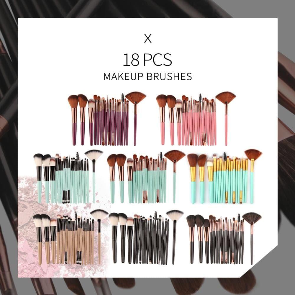 Makeup Brushes Tool Set 6/15/18/20Pcs - Ammpoure Wellbeing