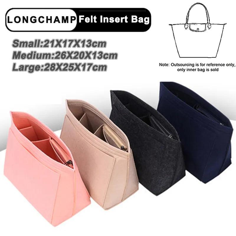 Makeup Organizer Felt Insert Bag for Women Handbag Travel Inner Purse Portable Cosmetic Bags fit Various Brand Bags - Ammpoure Wellbeing