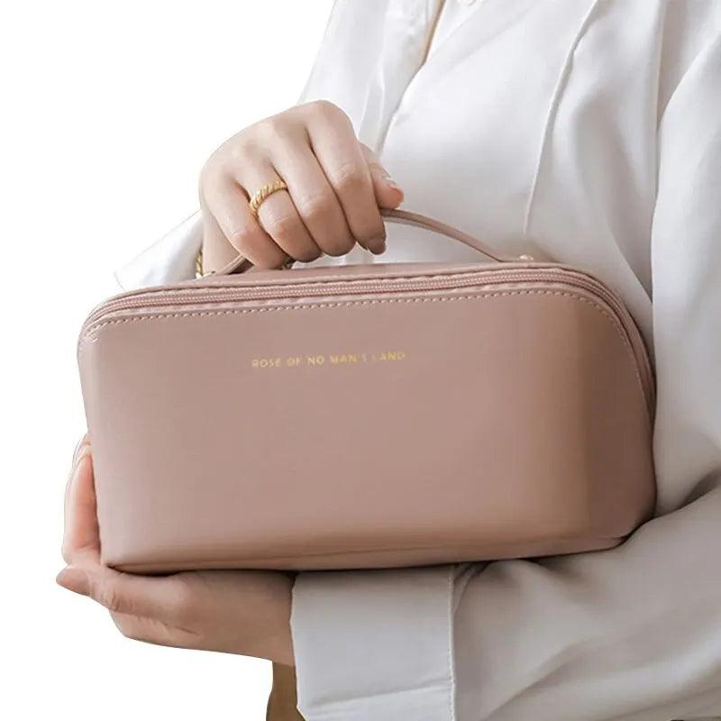 Makeup Organizer Female Toiletry Kit Bag Make Up Case Storage Pouch Luxury Lady Box, Cosmetic Bag, Organizer Bag For Travel Zipp - Ammpoure Wellbeing