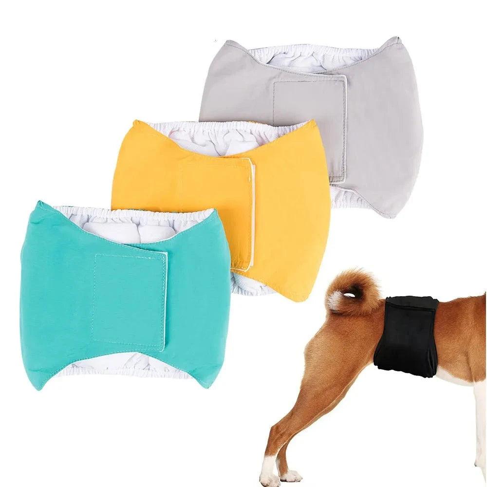 Male Dog Wrap Puppy Pet Male Dog Physiological Pants Sanitary Underwear Belly Band Nappies Cloth Cotton Diaper Wraps for Boy Dog - Ammpoure Wellbeing