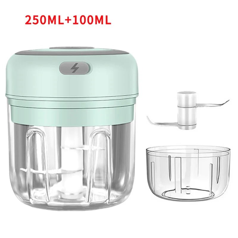 Meat Grinder Electric Garlic Crusher Food Chopper Mini Garlic Press Vegetable Chopper Masher Machine USB Kitchen Gadgets - Ammpoure Wellbeing