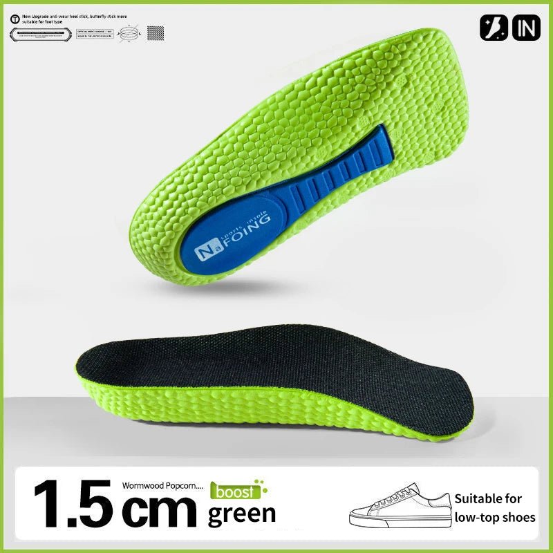 Memory Foam Height Increase Insoles for Men Women Shoes Flat Feet Arch Support Orthopedic Insoles Sneakers Heel Lift Shoe Pads - Ammpoure Wellbeing