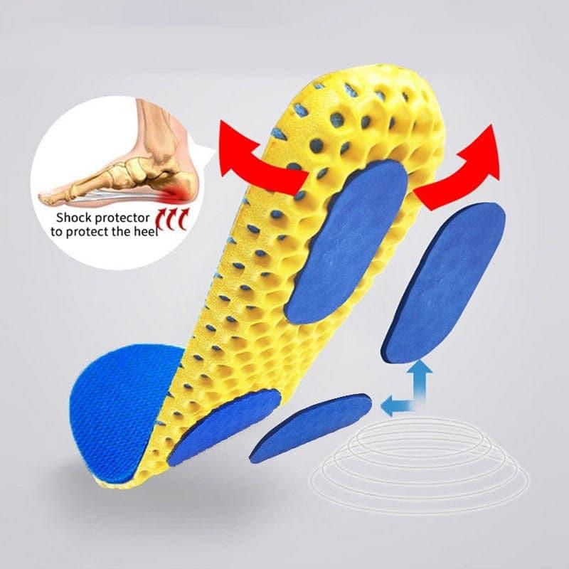 Memory Foam Insoles For Shoes Sole Mesh Deodorant Breathable Cushion Running Insoles For Feet Man Women Orthopedic Insoles - Ammpoure Wellbeing