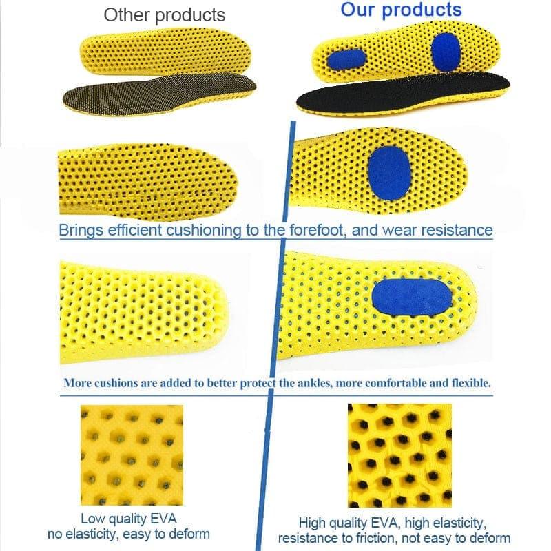 Memory Foam Insoles For Shoes Sole Mesh Deodorant Breathable Cushion Running Insoles For Feet Man Women Orthopedic Insoles - Ammpoure Wellbeing