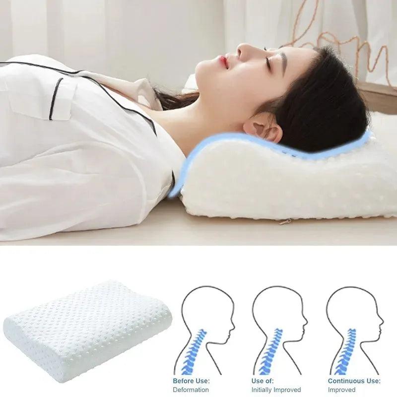 Memory Foam Pillow for Sleeping Adjustable Side Sleeper Pillow for Neck Shoulder Pain Relief Orthopedic Contour Pillow JAF028 - Ammpoure Wellbeing