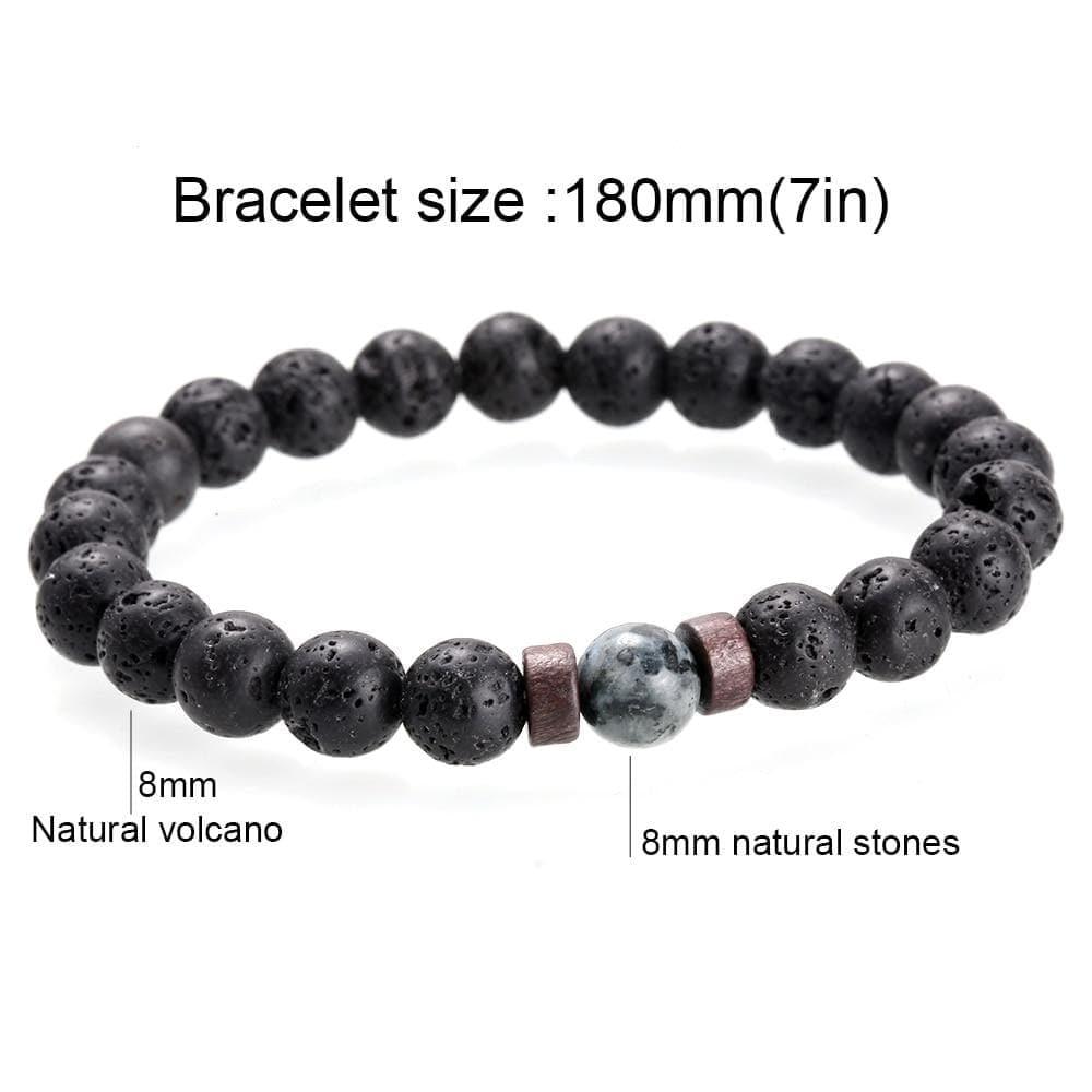 Men Bracelet Natural Moonstone Bead Tibetan Buddha Bracelet - Ammpoure Wellbeing