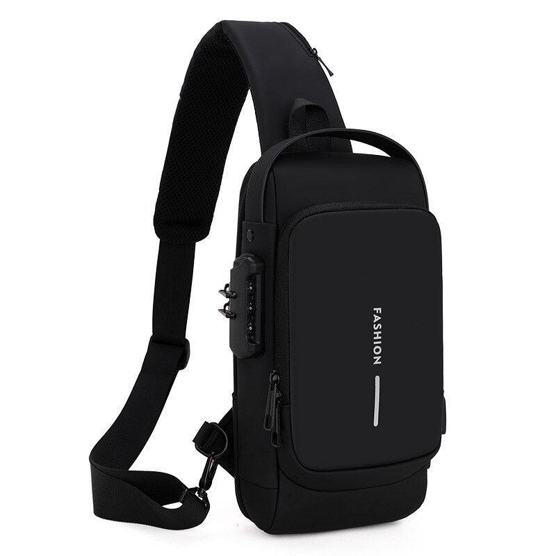 Men Multifunction Anti Theft USB Shoulder Bag Man Crossbody Cross Body Travel Sling Chest Bags Pack Messenger Pack - Ammpoure Wellbeing