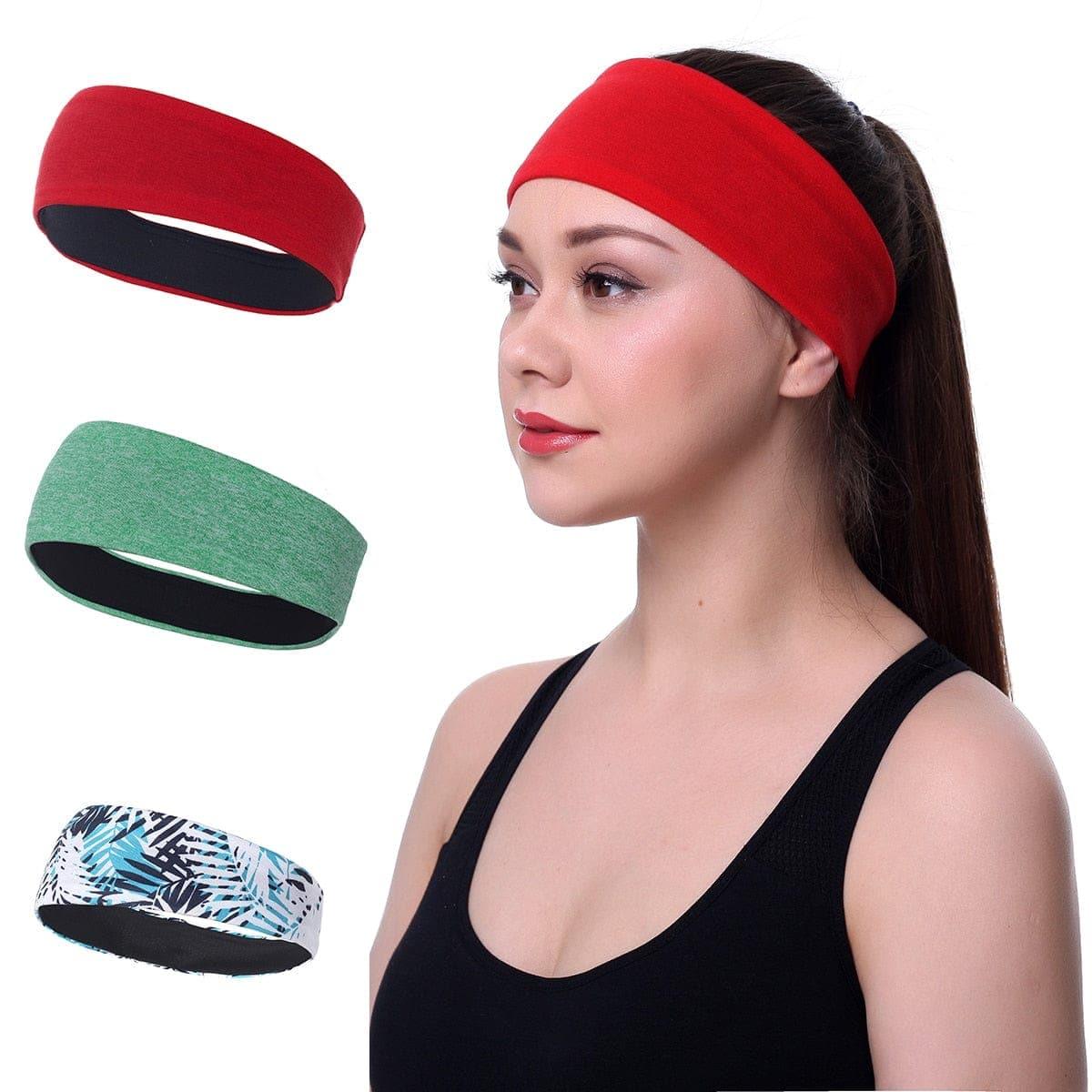 Men sweatband sports Headband Stretch Elastic Women Yoga Running hair band for men Outdoor Sport Headwrap Fitness Sports safety - Ammpoure Wellbeing