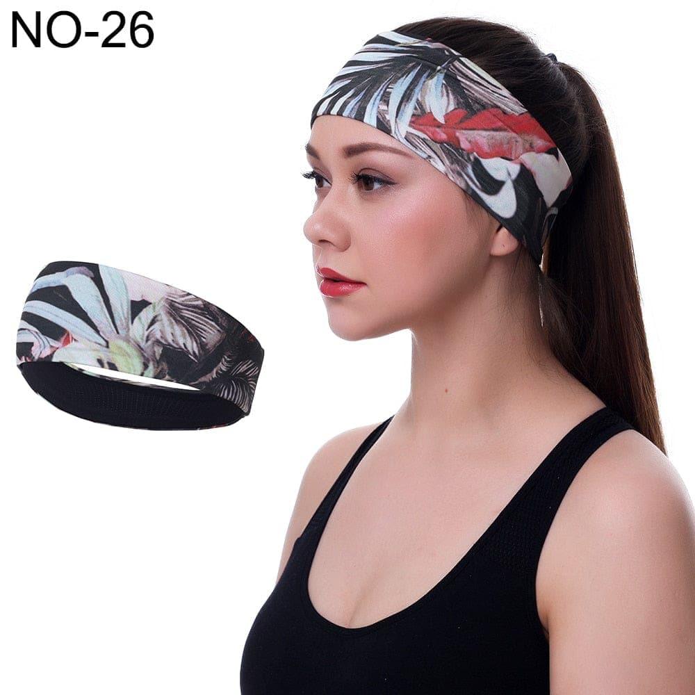 Men sweatband sports Headband Stretch Elastic Women Yoga Running hair band for men Outdoor Sport Headwrap Fitness Sports safety - Ammpoure Wellbeing