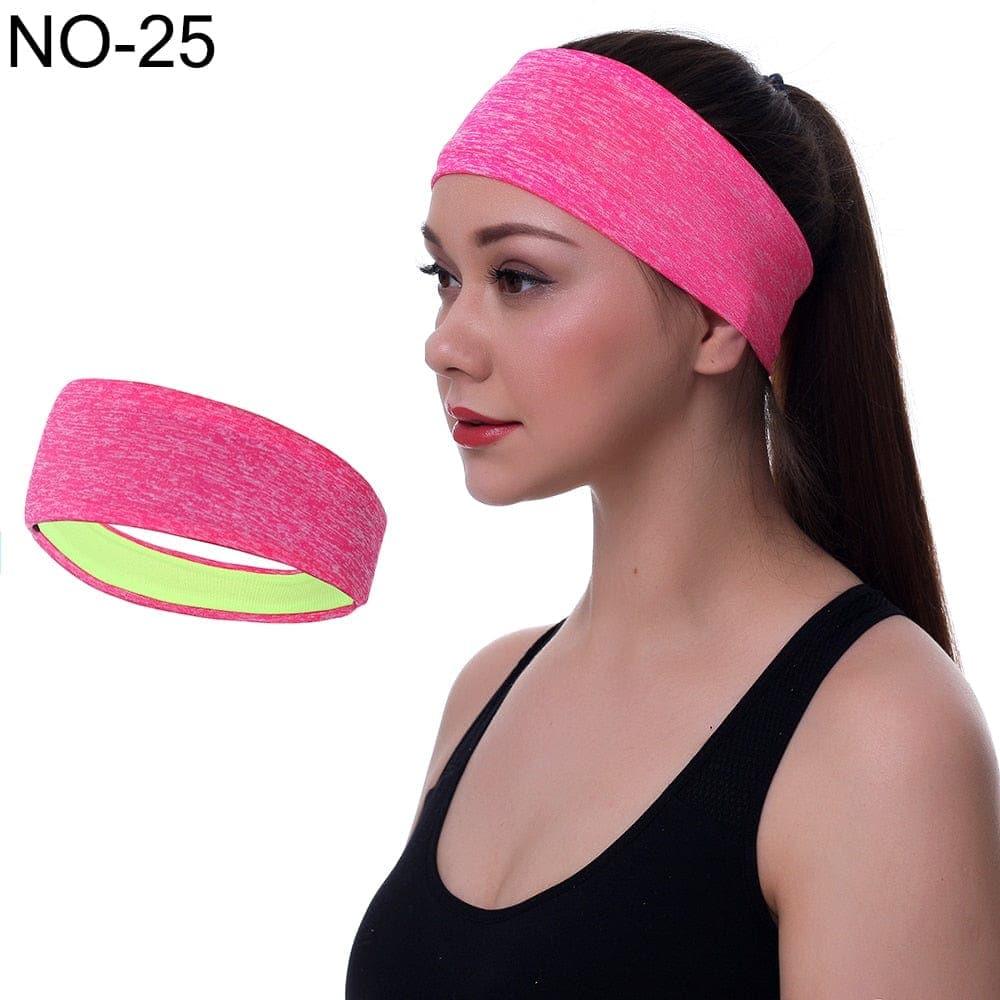 Men sweatband sports Headband Stretch Elastic Women Yoga Running hair band for men Outdoor Sport Headwrap Fitness Sports safety - Ammpoure Wellbeing