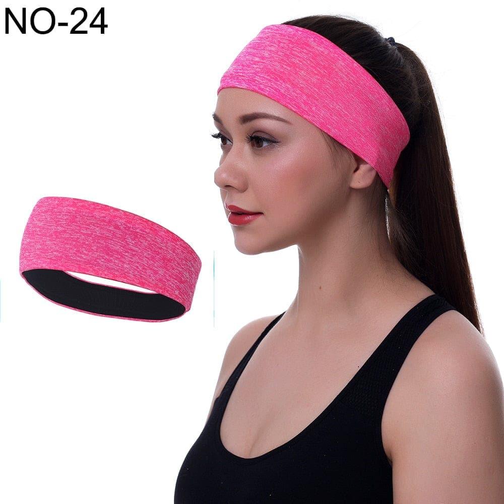 Men sweatband sports Headband Stretch Elastic Women Yoga Running hair band for men Outdoor Sport Headwrap Fitness Sports safety - Ammpoure Wellbeing