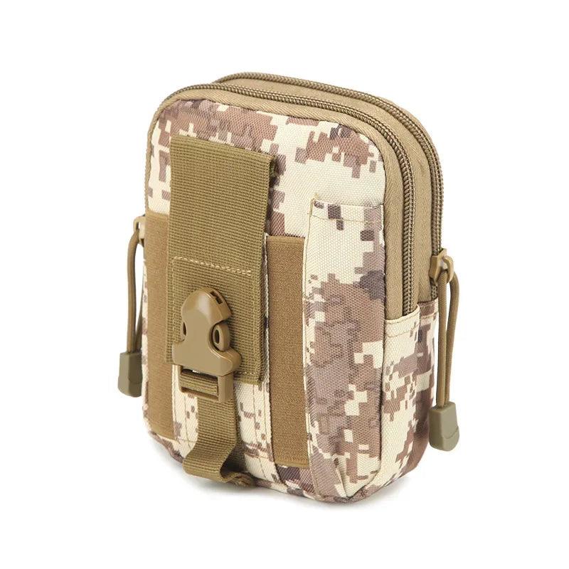 Men Tactical Molle Pouch Belt Waist Pack Bag Small Pocket Military Waist Pack Running Pouch Travel Camping Bags Soft back - Ammpoure Wellbeing