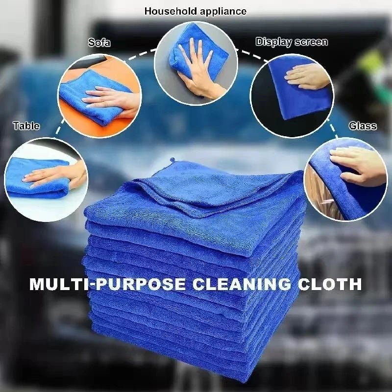 Microfiber Cleaning Cloths Lint Free Microfiber Cleaning Towel Cloths Reusable Cleaning Towels w/ Super Absorbent for Car Window - Ammpoure Wellbeing