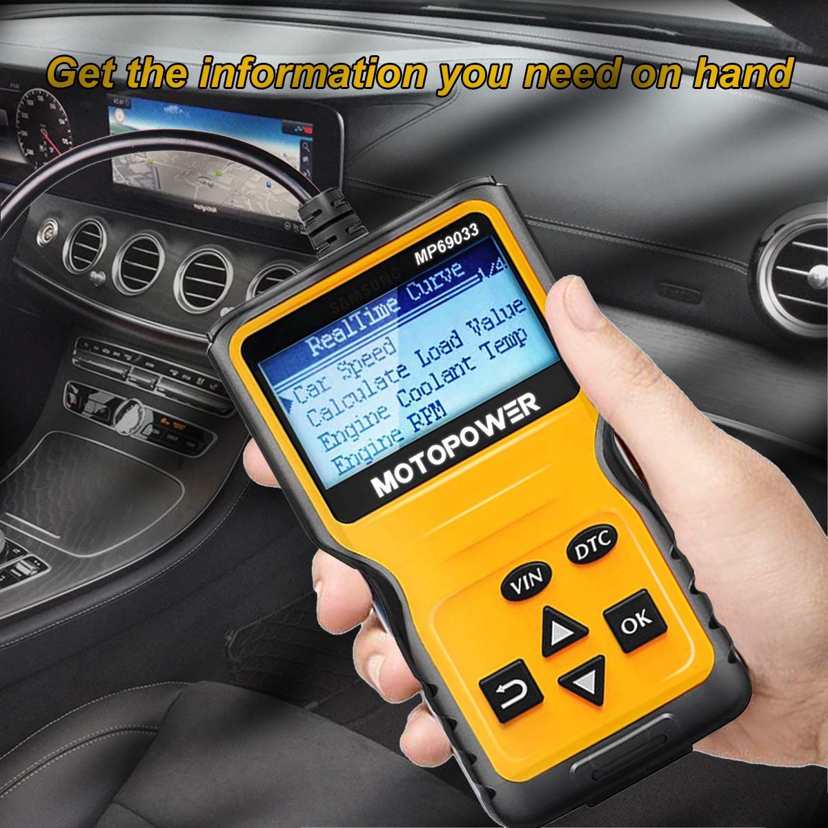 MOTOPOWER MP69033 OBD2 Scanner Universal Car Engine Fault Code Reader, CAN Diagnostic Scan Tool for All OBD II Protocol Cars - Ammpoure Wellbeing