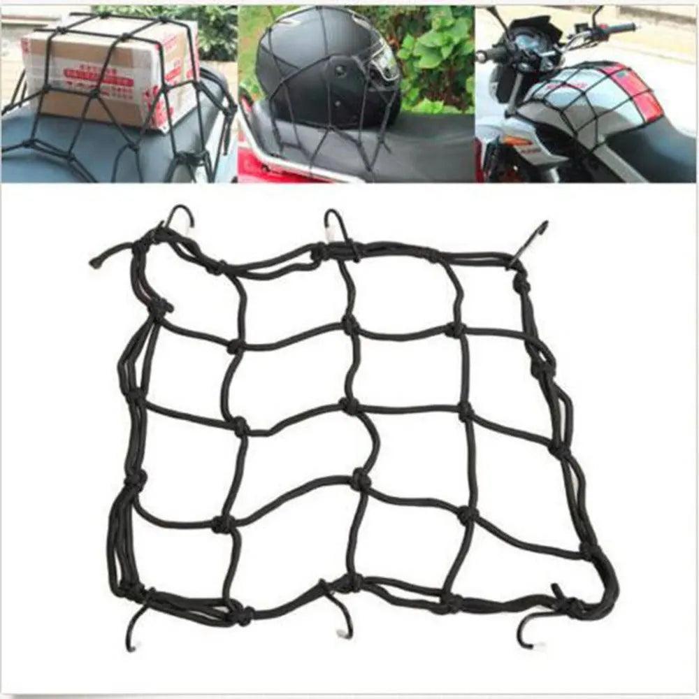 Motorcycle Helmet Storage Suitcase Bag 6 Hook Travel Merchandise Bag Bicycle Pedal Bike Net Fuel Tank Luggage Gear - Ammpoure Wellbeing